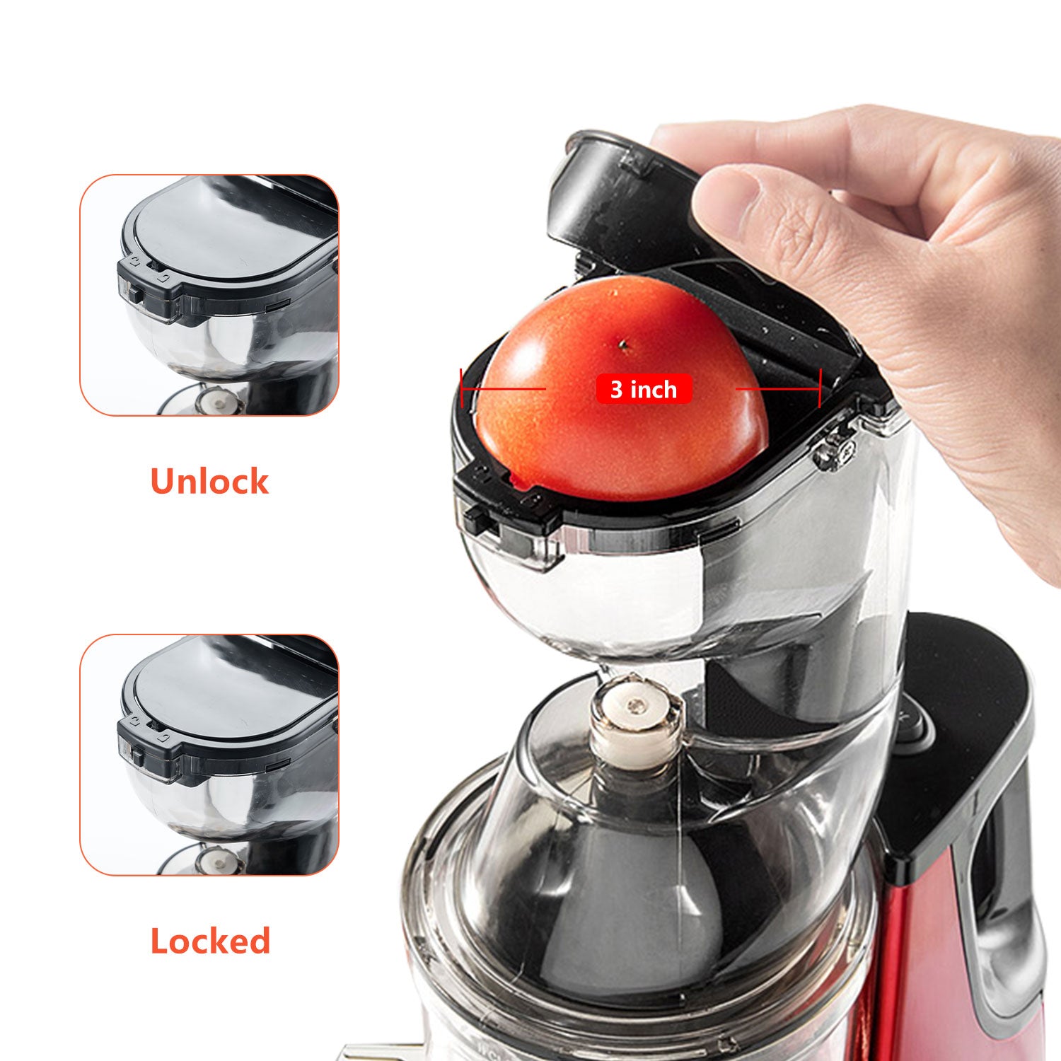  OverTwice Slow Masticating Juicer Cold Press Juice Extractor  Apple Orange Citrus Juicer Machine with Wide Chute Quiet Motor for Fruit  Vegetables: Home & Kitchen