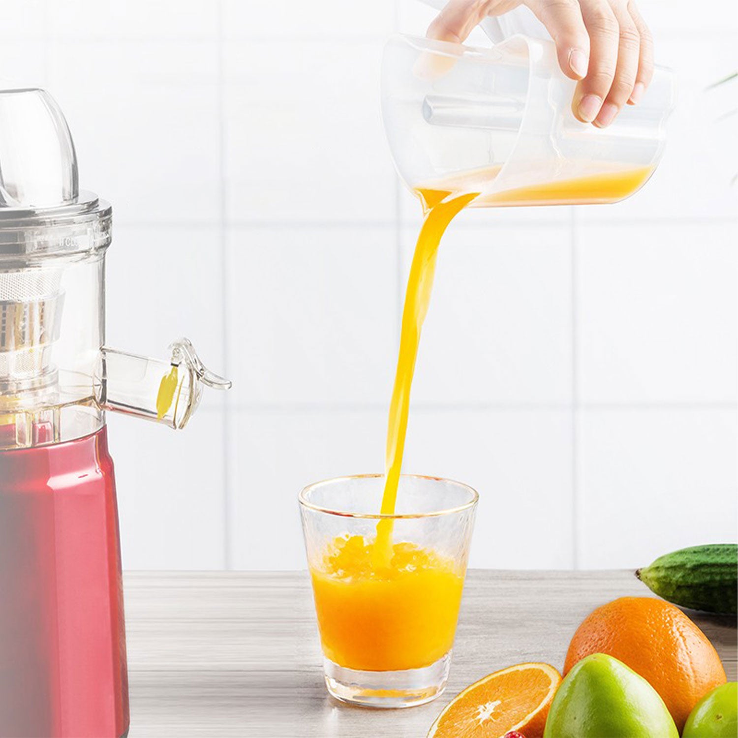  OverTwice Slow Masticating Juicer Cold Press Juice Extractor  Apple Orange Citrus Juicer Machine with Wide Chute Quiet Motor for Fruit  Vegetables: Home & Kitchen