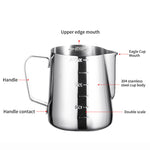 将图片加载到图库查看器，Coffee Milk Frothing Jug 12 20 30oz - Stainless Steel Milk Frothing Pitcher
