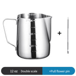 将图片加载到图库查看器，Coffee Milk Frothing Jug 12 20 30oz - Stainless Steel Milk Frothing Pitcher
